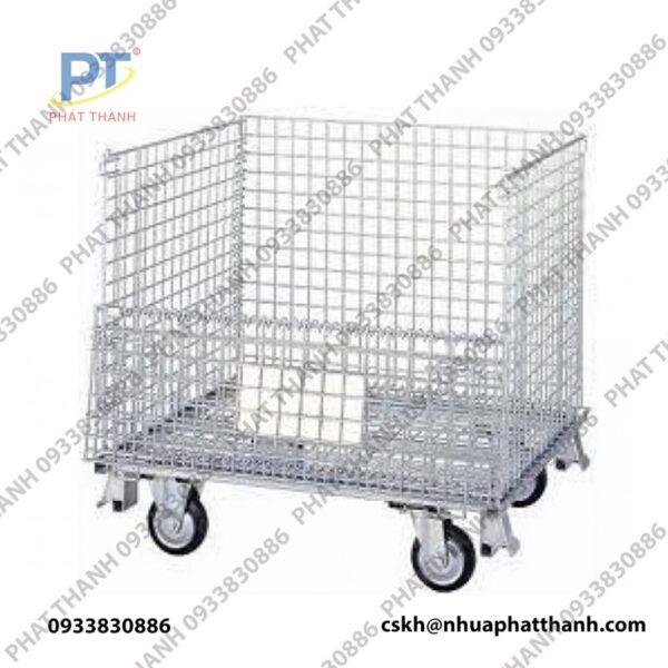 Lồng sắt có bánh xe PU